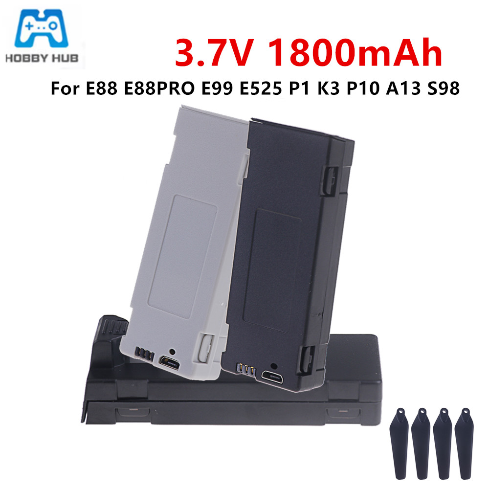 Drone Rc E99 - Para e88 bateria recarregável 3.7v 1800mah