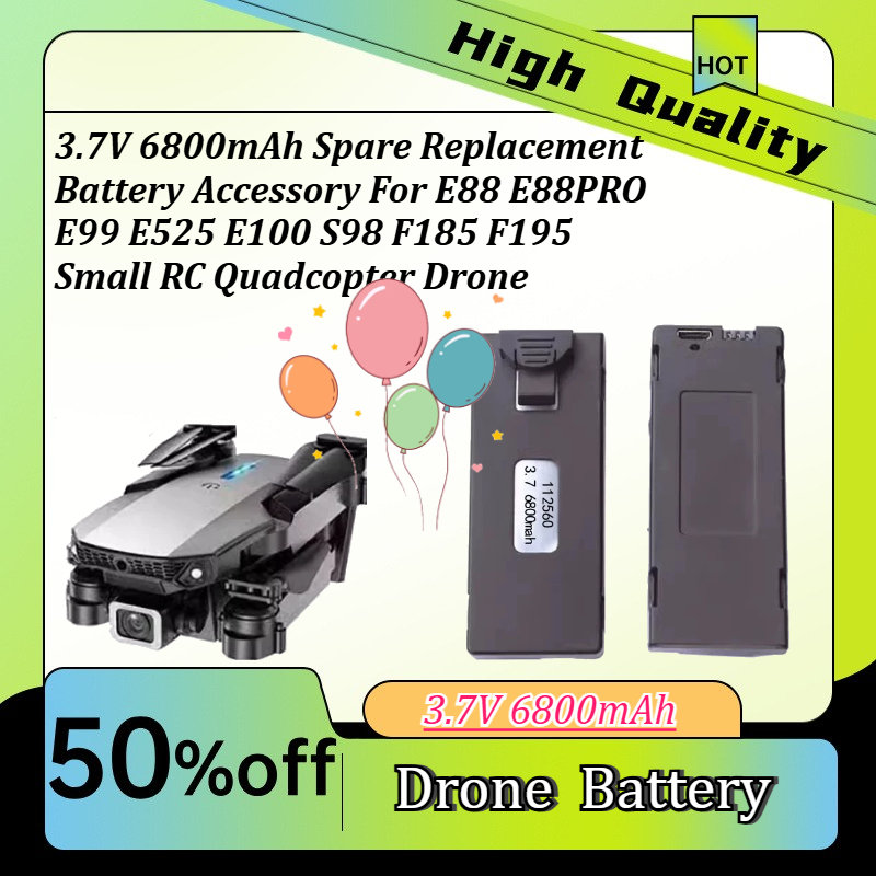 Drone Rc E99 - Bateria de Substituição 3.7V 6800mAh para