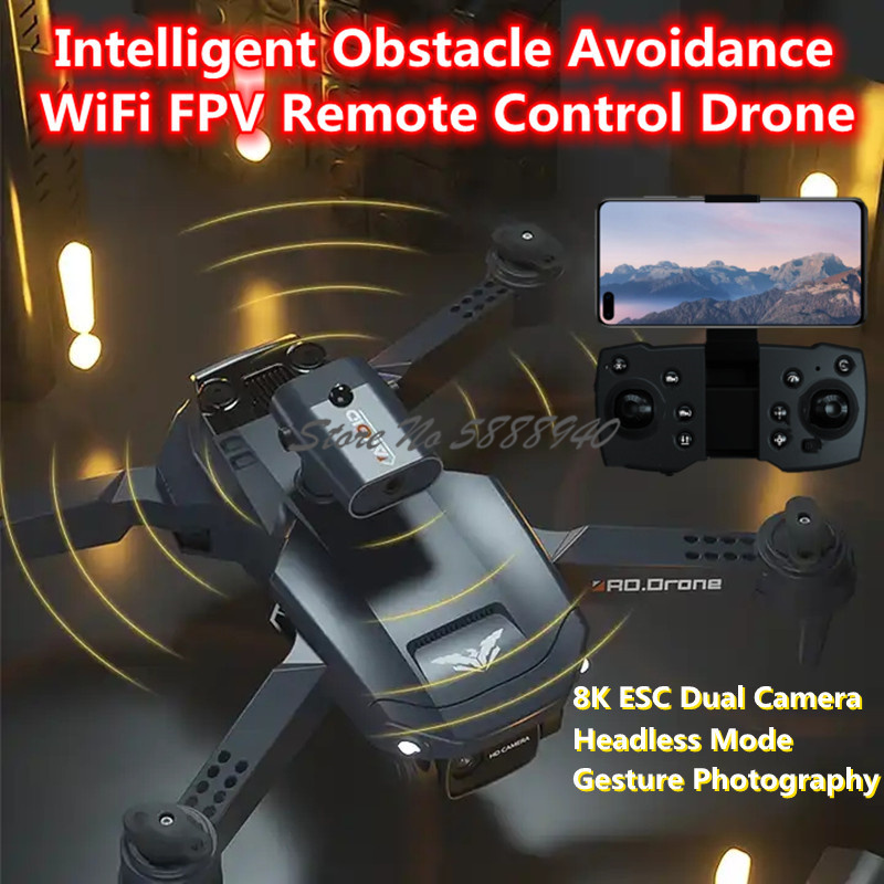 Drone Smart Rc Foldable - Evitar obstáculos inteligentes dobrável wifi fpv