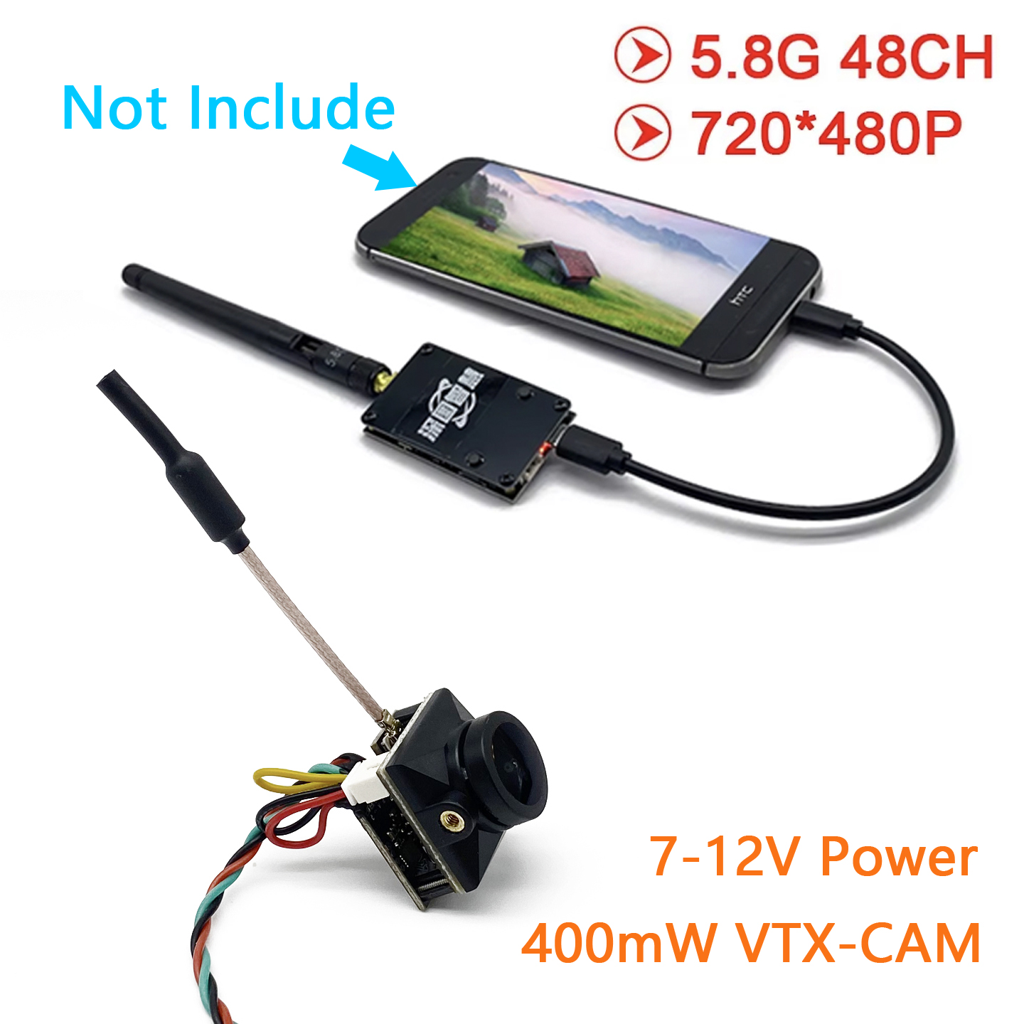Analog Fpv Transmitter - Receptor SLONWAKE 5.8G Analógico UVC OTG