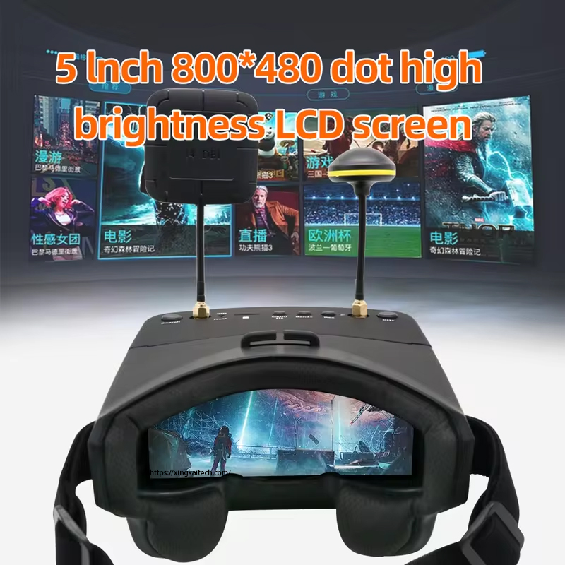 5.8g óculos 40ch 5 Polegada 80 - Fpv Goggles Headset avaliação e preço