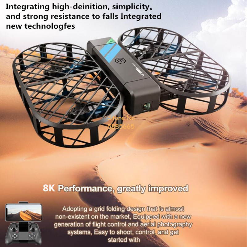 Câmera HD 8K 360 °   Proteção  - Drone Rc Harness avaliação e preço