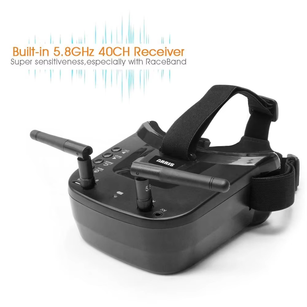 Óculos FPV DroMa5.8G 40CH com  - Fpv Goggles Headset avaliação e preço