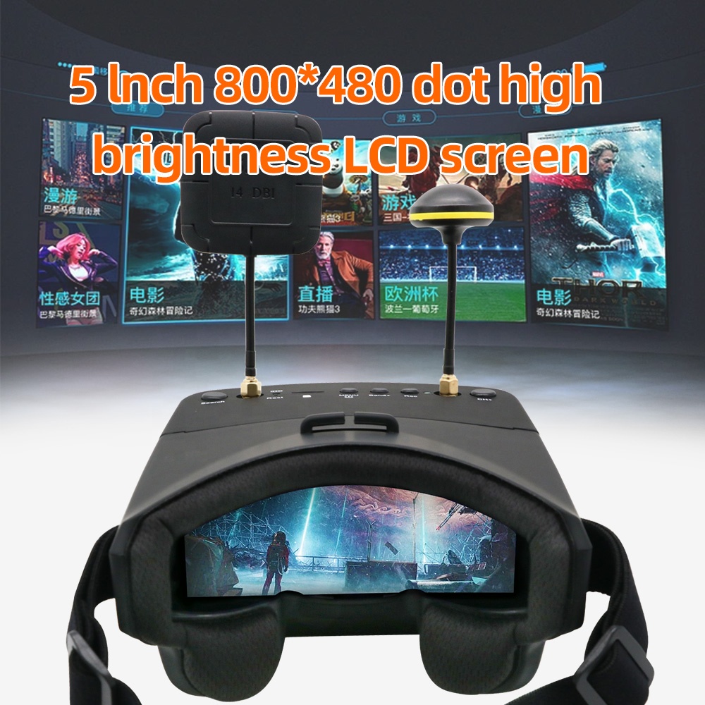 Óculos FPV EV800D 5.8G 40CH 5  - Fpv Goggles Headset avaliação e preço
