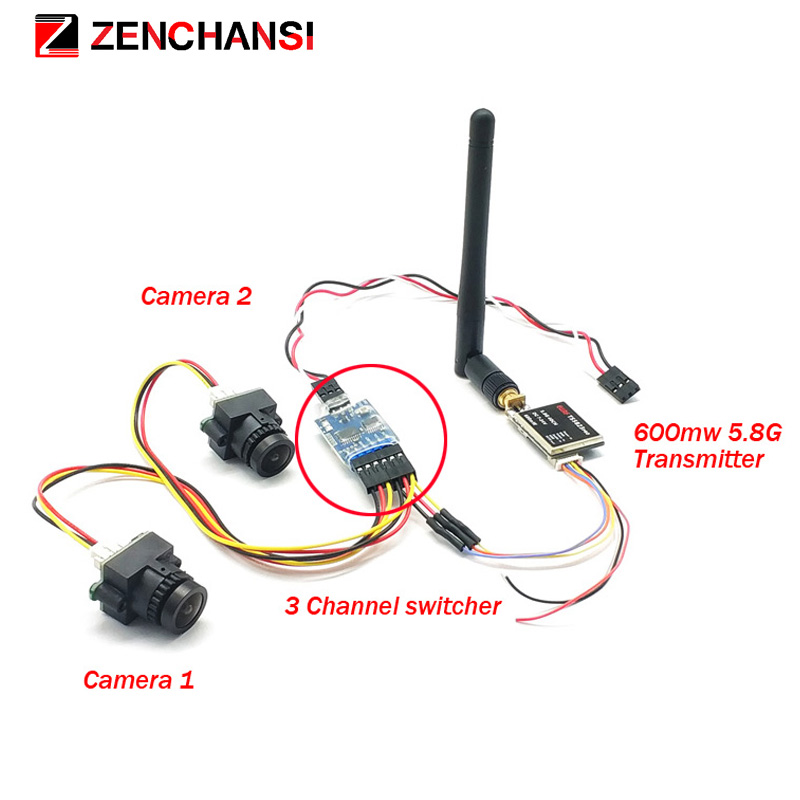 Câmera de vídeo dupla de 3 can - Fpv Goggles Headset avaliação e preço