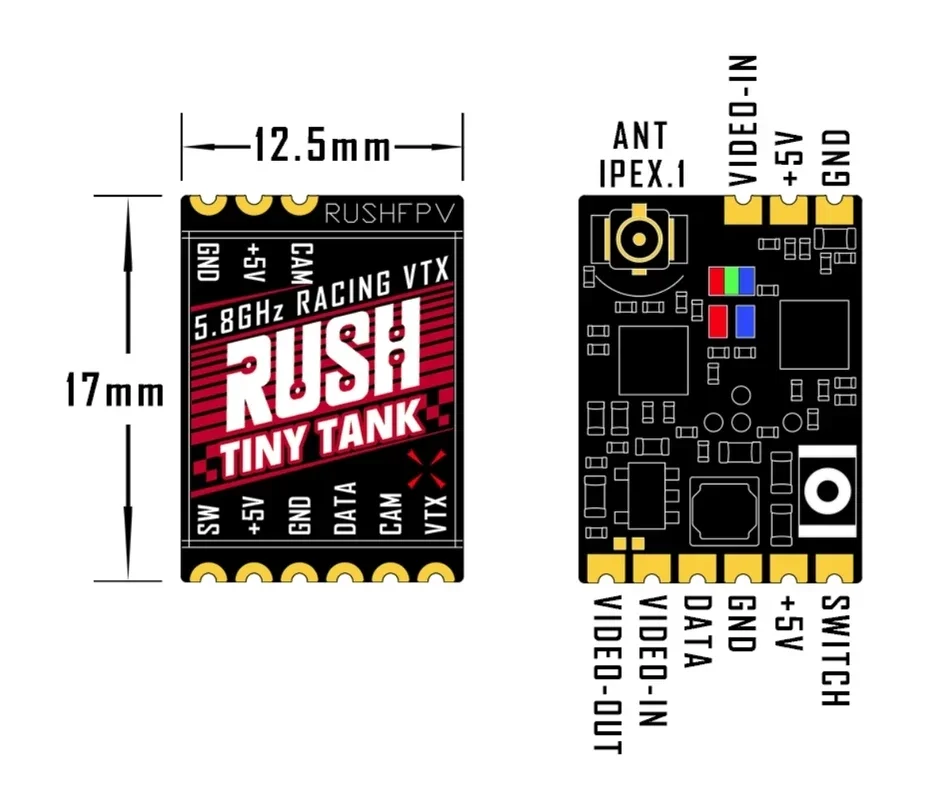 RUSHFPV Tiny Tank VTX 5.8GHz 3 - Analog Fpv Transmitter avaliação e preço