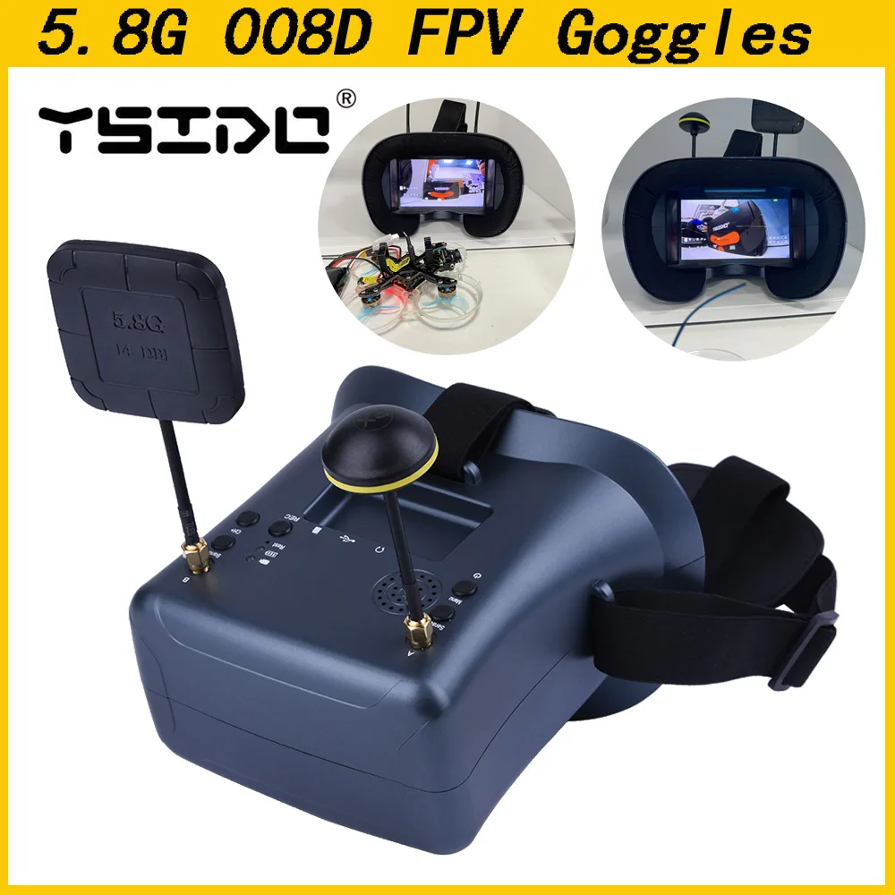 5.8g 40ch 4.3 Polegada 800*480 - Fpv Goggles Headset avaliação e preço