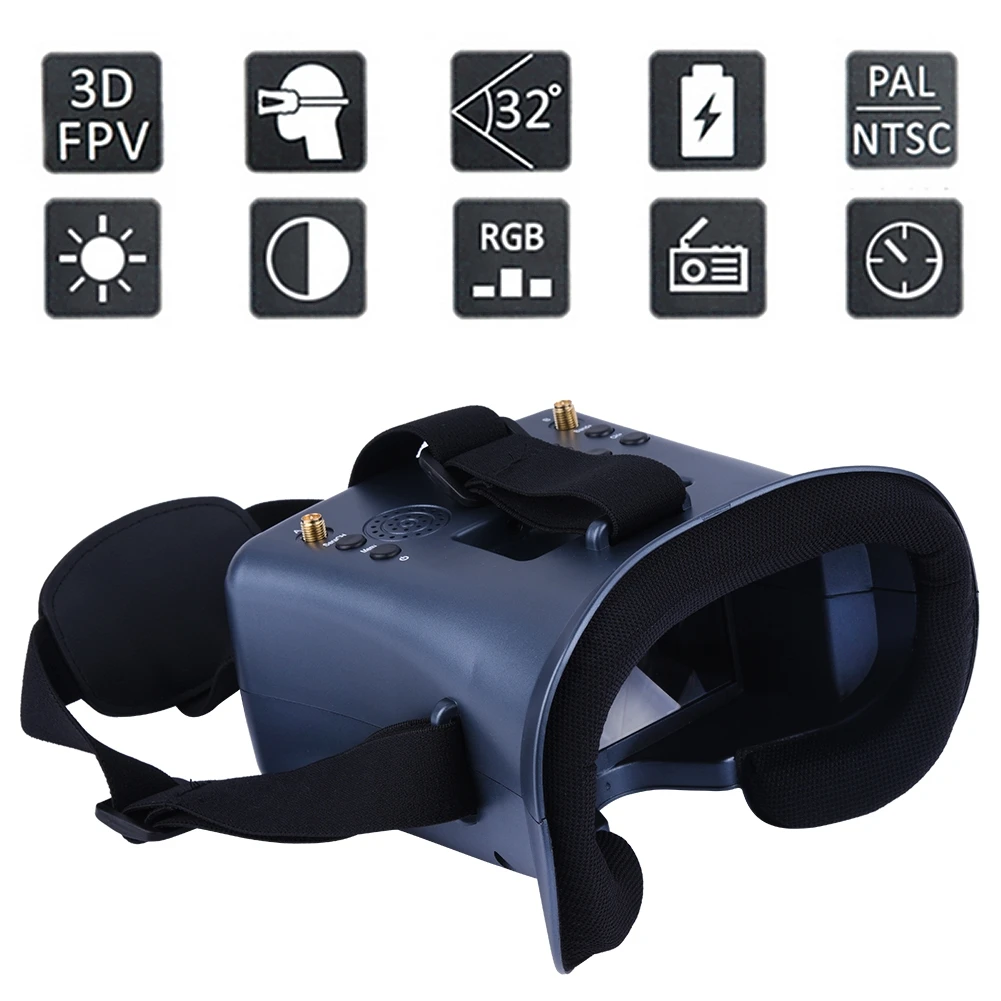 5.8g 40ch 4.3 Polegada 800*480 - Fpv Goggles Headset avaliação e preço