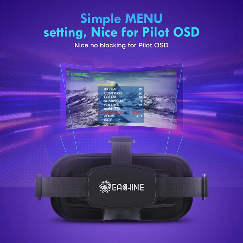 Óculos FPV SmCpEachine EV800DM - Fpv Goggles Headset avaliação e preço