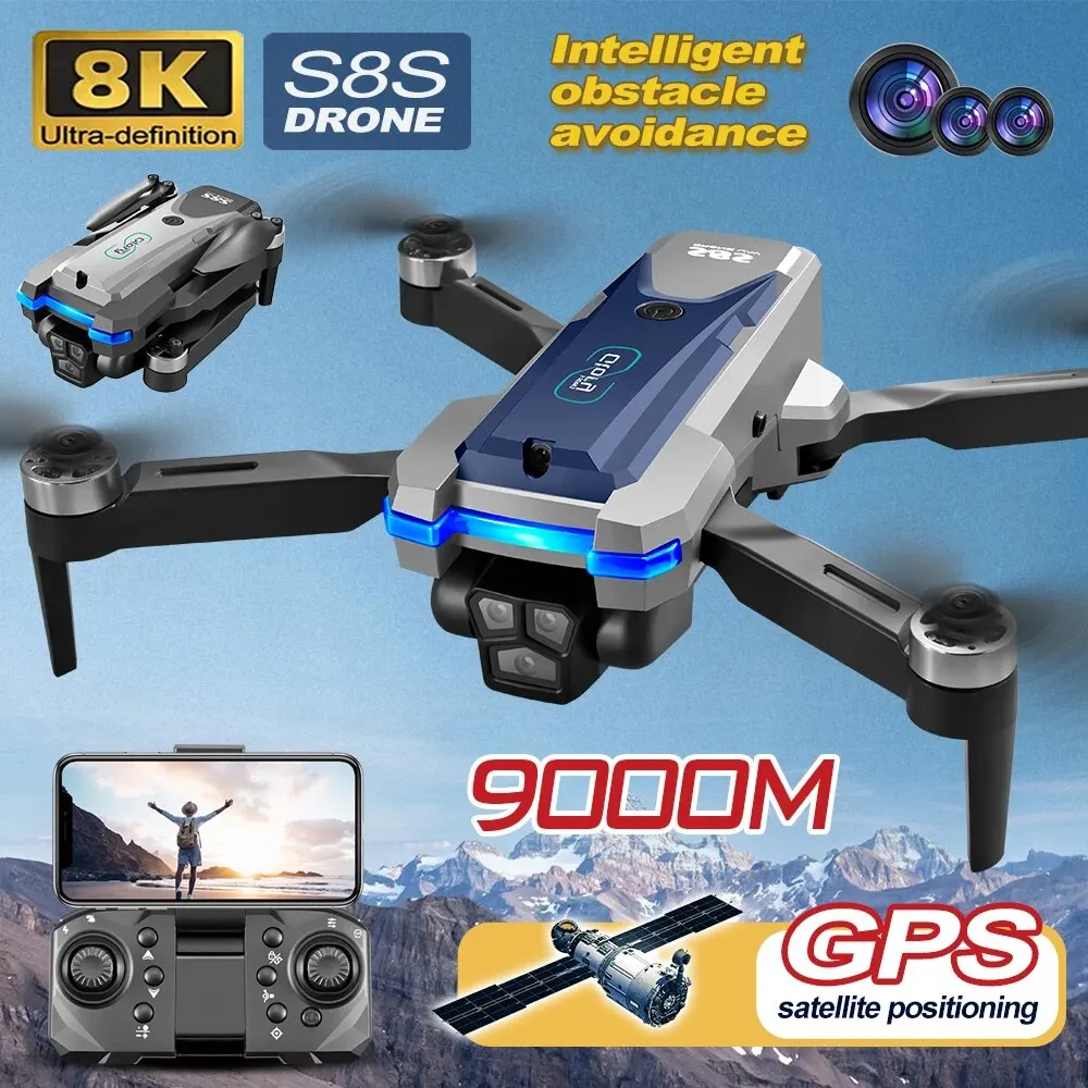 Dobrável RC S8S GPS Drone, 5G  - Drone Rc Holder avaliação e preço